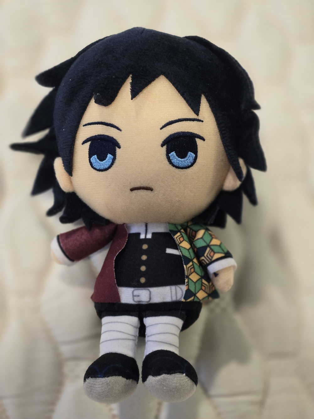 Demon Slayer Giyu Tomioka Chibi Plush Stuffed Toy Collectable Anime Navy Hair